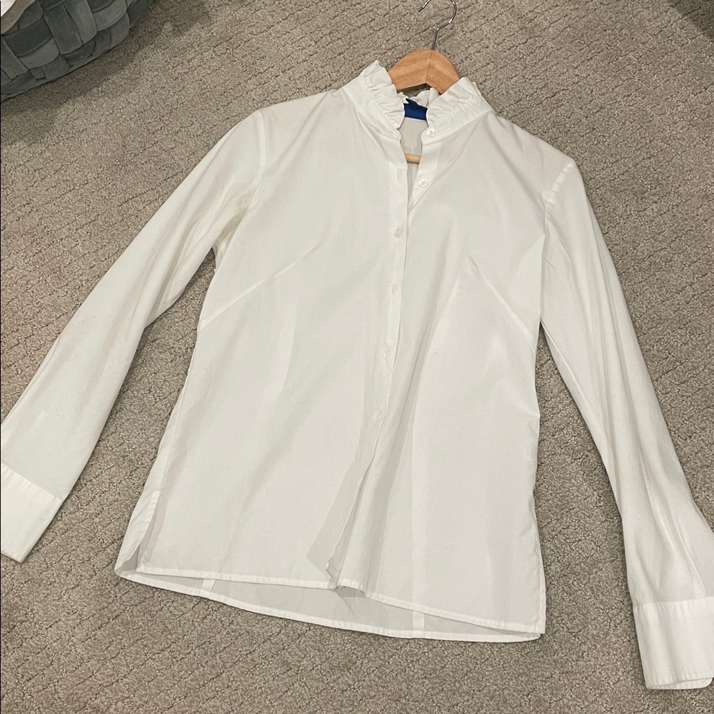 Pendleton White Ruffled Collar Top - Picture 2 of 6